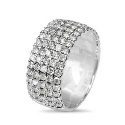 18ct White Gold Diamond Pavé Band Ring