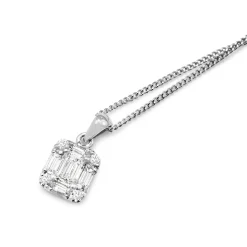 18ct White Gold Diamond Pendant