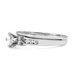 14ct White Gold Diamond Ring Set