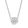 18ct White Gold Diamond Solitaire Bezel Necklace