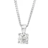 18ct White Gold Diamond Solitaire Pendant