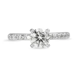 14ct White Gold Diamond Solitaire Ring