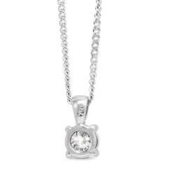 18ct White Gold Diamond Solitaire Pendant