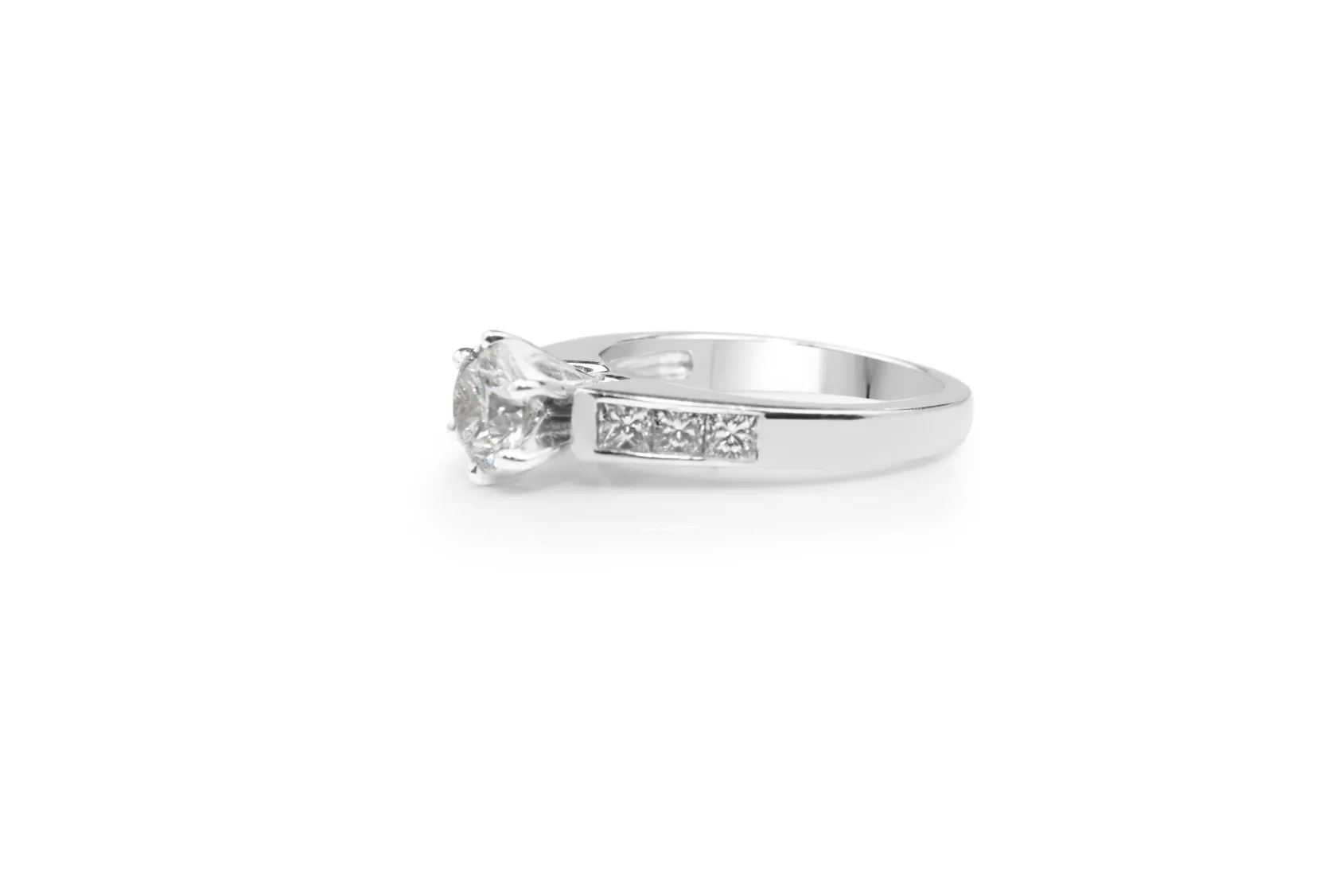 14ct White Gold Diamond Solitaire Ring