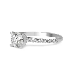 14ct White Gold Diamond Solitaire Ring