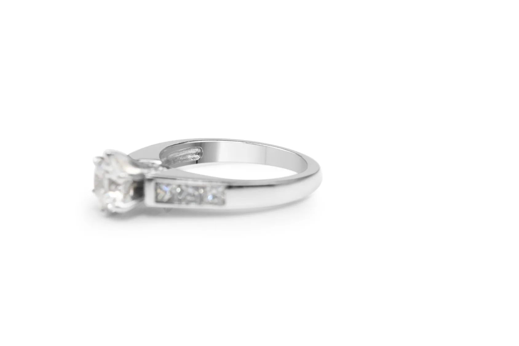 14ct White Gold Diamond Solitaire Ring