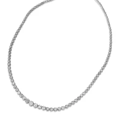 18ct White Gold Diamond Tennis Necklace