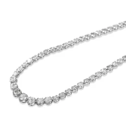 18ct White Gold Diamond Tennis Necklace