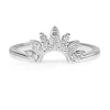 18ct White Gold Diamond 'Tiara' Curved Band