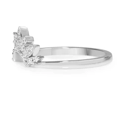 18ct White Gold Diamond 'Tiara' Curved Band