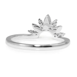 18ct White Gold Diamond 'Tiara' Curved Band