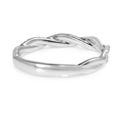 18ct White Gold Diamond Twist Ring