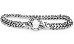 9ct White Gold Double Curb Link Bracelet
