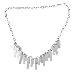 18ct White Gold Drop Fringe Necklace