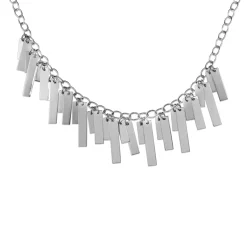 18ct White Gold Drop Fringe Necklace