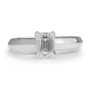 18ct White Gold Emerald Cut Diamond Solitaire Ring