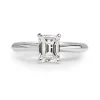 18ct White Gold Emerald Cut Solitaire Diamond Ring