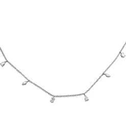 18ct White Gold Fancy Shaped Diamond Necklace