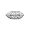10ct White Gold Filigree Diamond Brooch