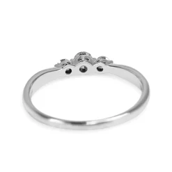 10ct White Gold Fine 3 Stone Diamond Ring