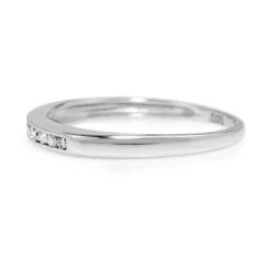 9ct White Gold Fine Channel Set Diamond Band