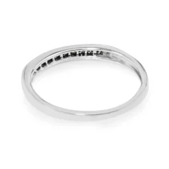 9ct White Gold Fine Channel Set Diamond Band