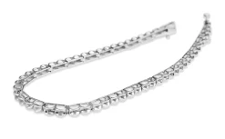 10ct White Gold Fine Diamond Tennis Bracelet