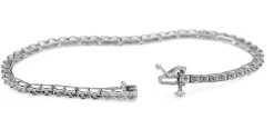 10ct White Gold Fine Diamond Tennis Bracelet