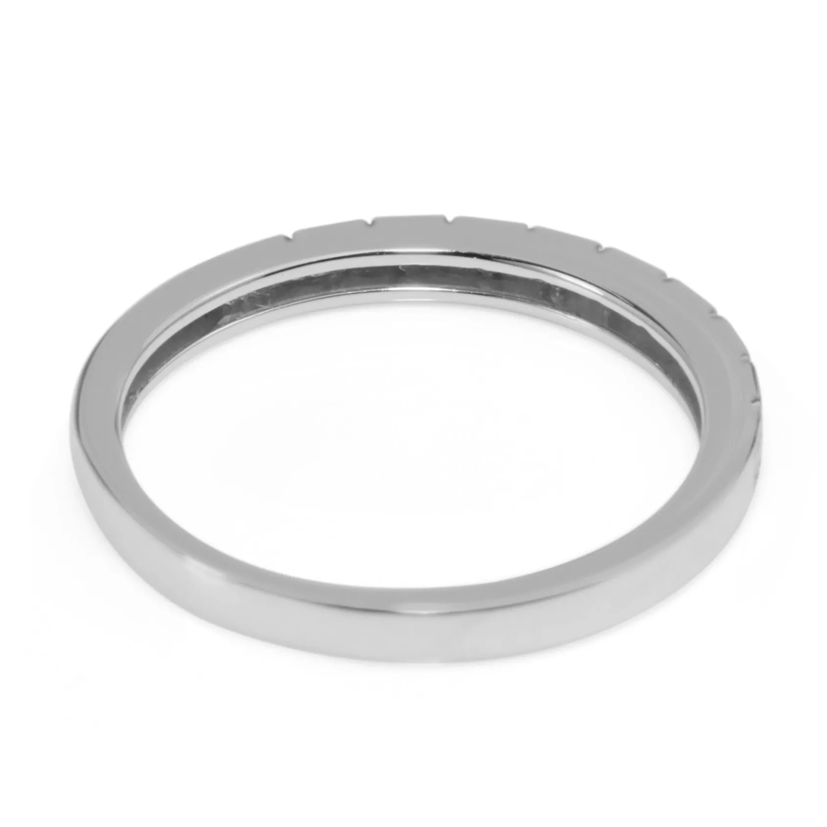 9ct White Gold Fine Vintage Style Diamond Band