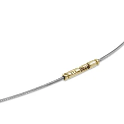 9ct White Gold Fine Wire Omega Necklace
