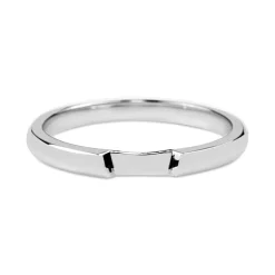 18ct White Gold Fitted Cut Out Band Ring