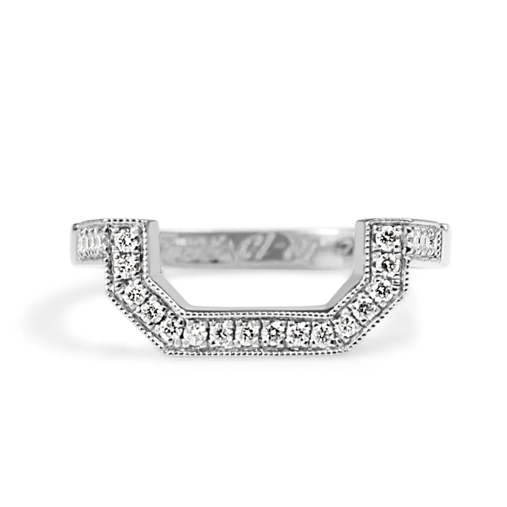 18ct White Gold Fitted Diamond Wedding Band Ring