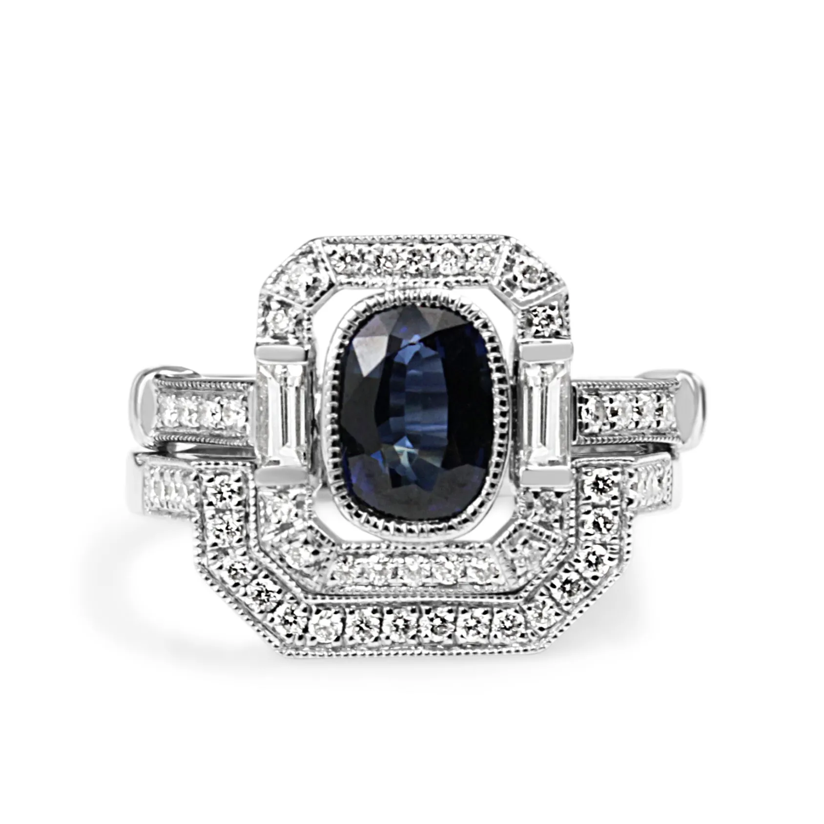 18ct White Gold Fitted Diamond Wedding Band Ring