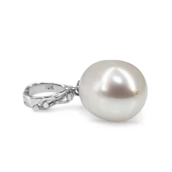 18ct White Gold Fresh Water Pearl Enhancer Pendant