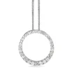 9ct White Gold Graduated Circle of Life Diamond Necklace