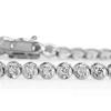 18ct White Gold Illusion Set Diamond Bracelet
