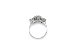 18ct White Gold Large 3 Stone Diamond Ring