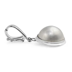 9ct White Gold Mabé Pearl Pendant / Enhancer
