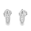 9ct White Gold Marquise Channel Set Diamond Earrings