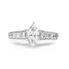 14ct White Gold Marquise Diamond Ring