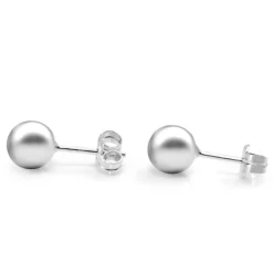9ct White Gold 6mm Ball Stud Earrings