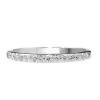 18ct White Gold 2mm Diamond Half Hoop Band Ring