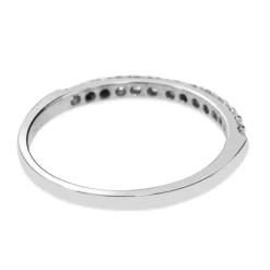 18ct White Gold 2mm Diamond Half Hoop Band Ring
