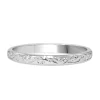 9ct White Gold 2.2mm Engraved Band Ring