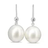 18ct White Gold 14mm South Sea Pearl and Diamond Earrings