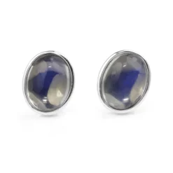 18ct White Gold Moonstone Earrings