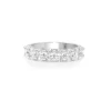 18ct White Gold Oval Diamond Band