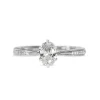 18ct White Gold Oval Diamond Solitaire Ring