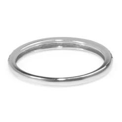 18ct White Gold Pavé Half Hoop Diamond Band