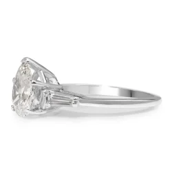 14ct White Gold Pear Diamond Solitaire Ring